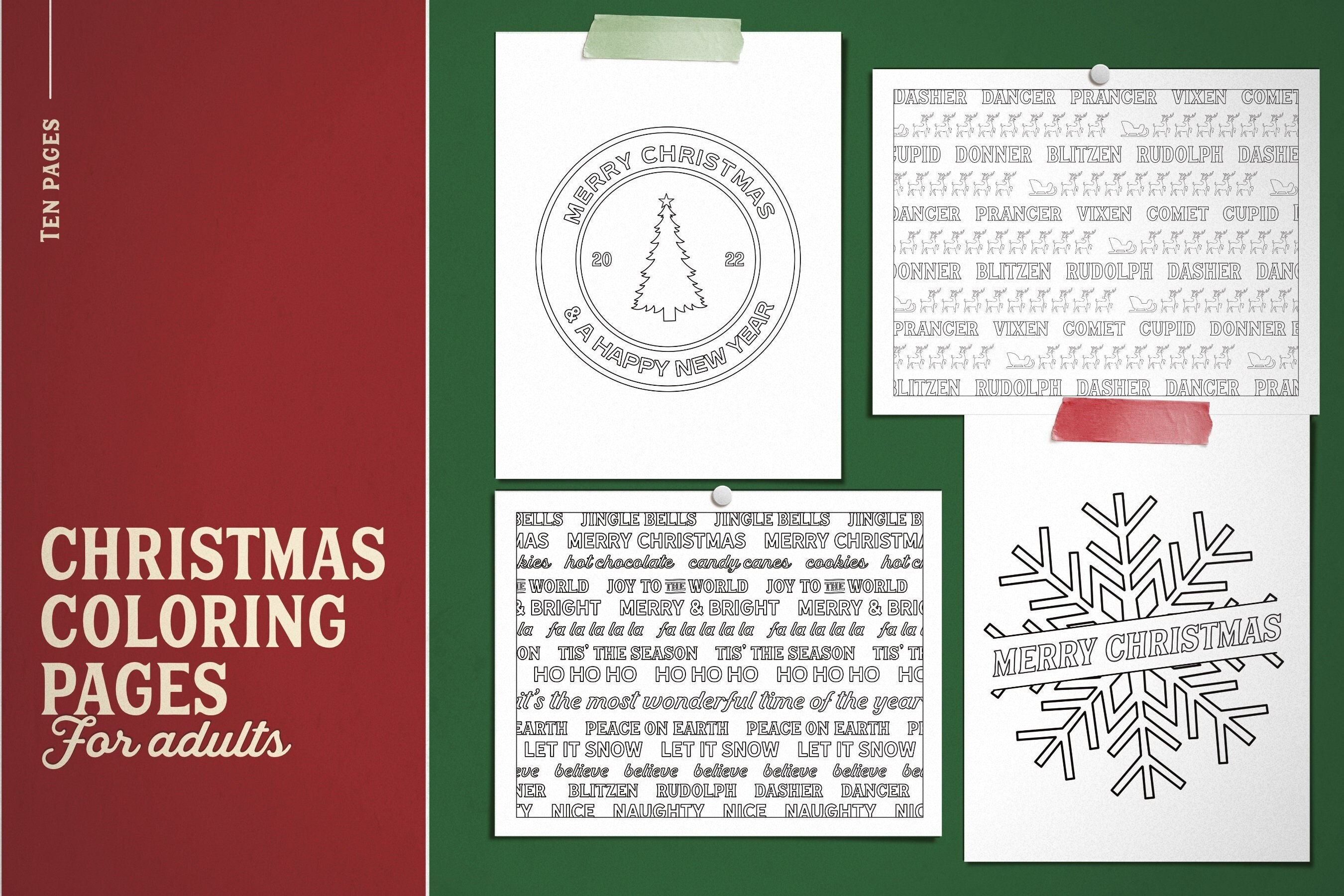 Farmhouse Christmas Printables Etsy
