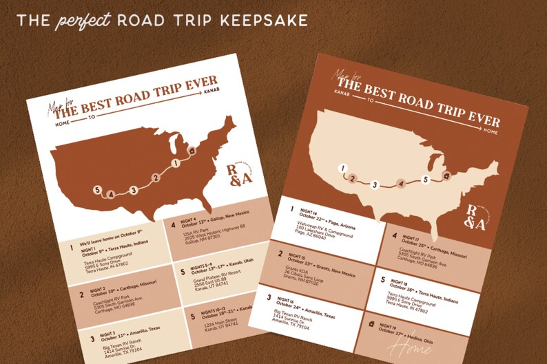 Custom Road Trip Map Printable Road Trip Map roadtrip Map - Etsy