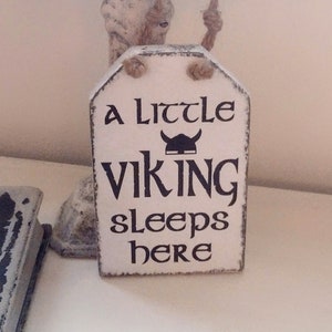 Viking sign for nursery or Kid's bedroom. Vintage black bible. Vintage Cross