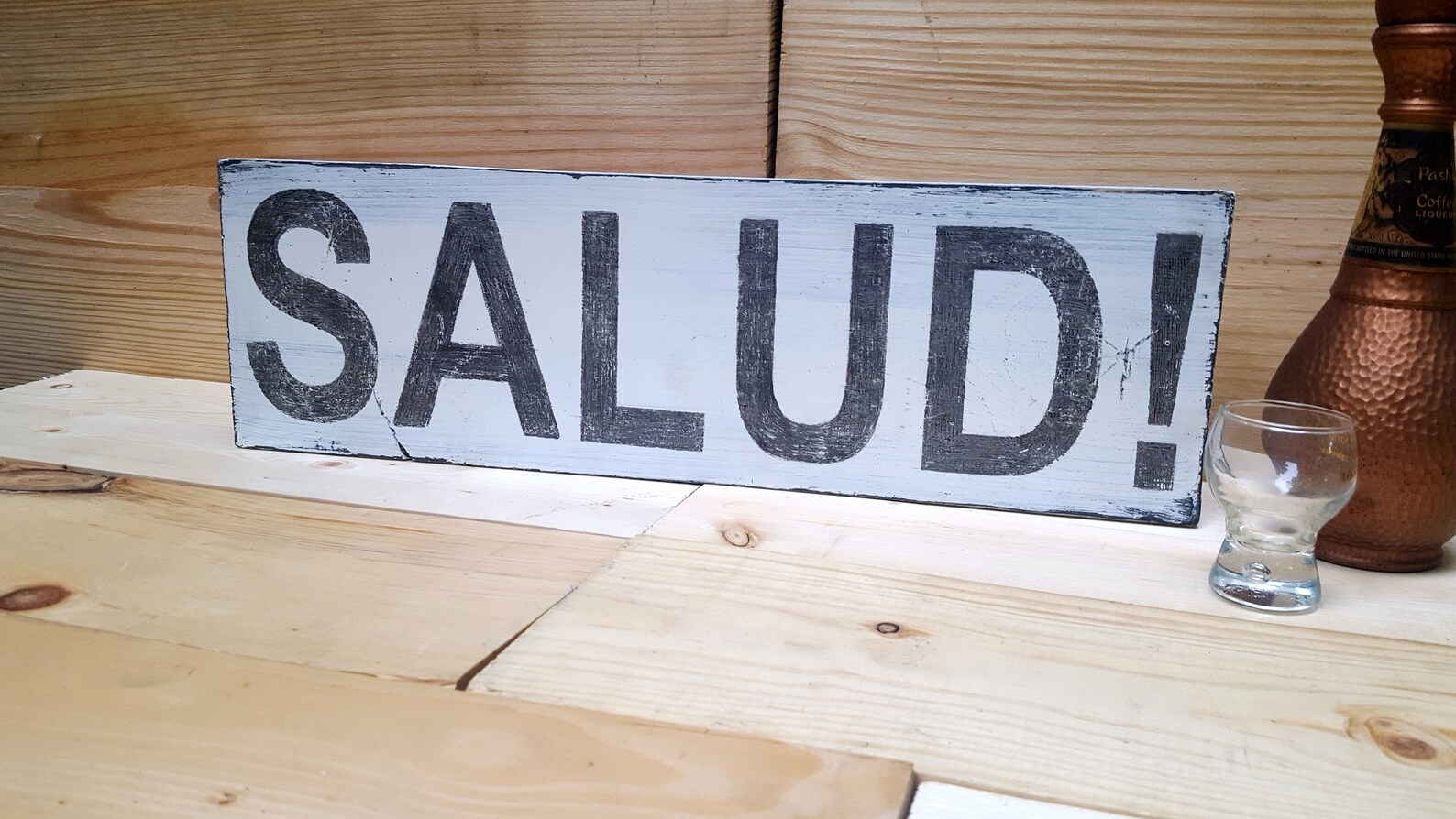Salud Spanish Quote Cheers Sign Home Bar Decor Mexican Etsy