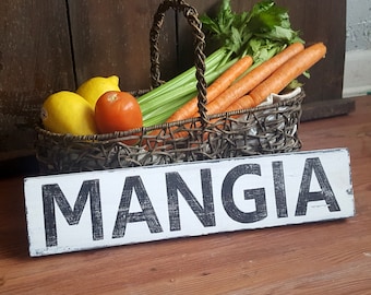 Mangia Sign, Italian Quote, Farmhouse Kitchen