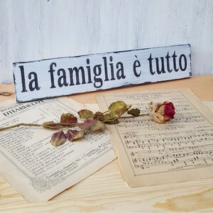 La Famiglia e tutto sign, red rose, vintage sheet music