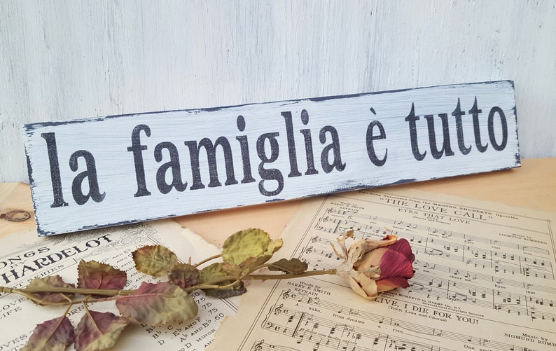 Signe de famille italienne famille est tout La Famiglia e
