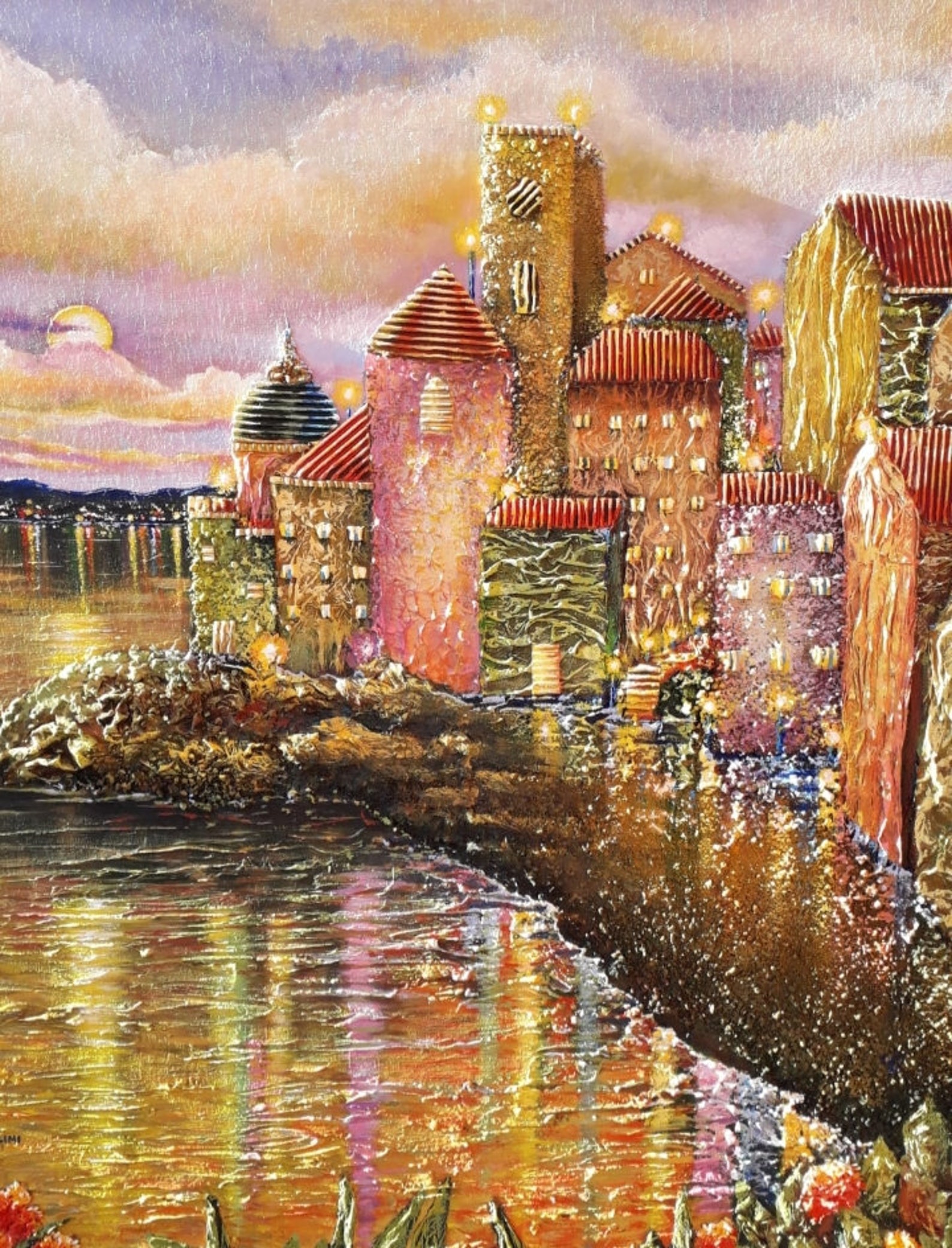 Italian landscape image materic wall art 3D wall art Etsy