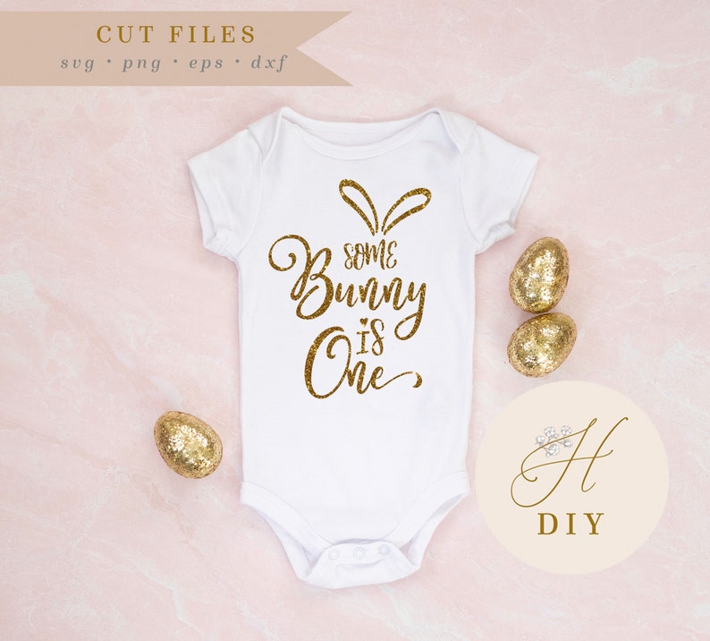 Download Some Bunny is One SVG Cut File png eps & dxf Instant | Etsy