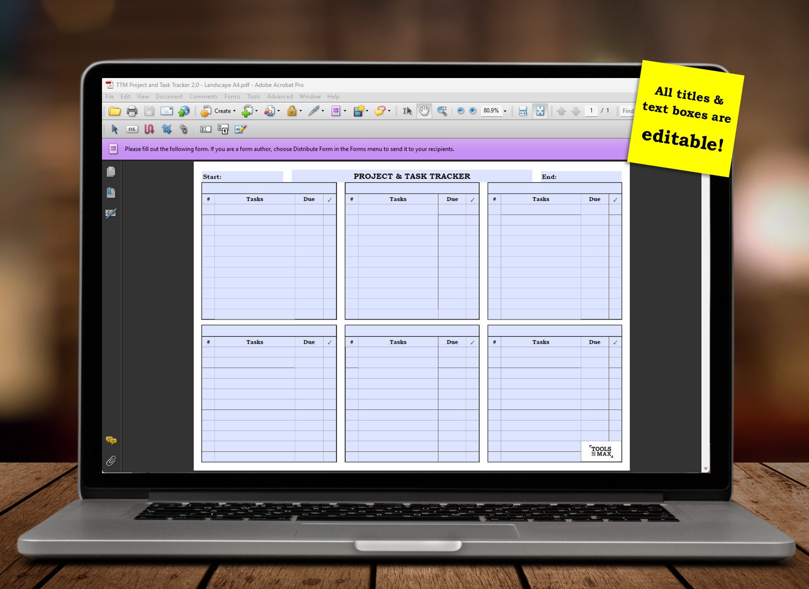 Printable Project and Task Tracker, Instant Download PDF, Letter & A4 ...