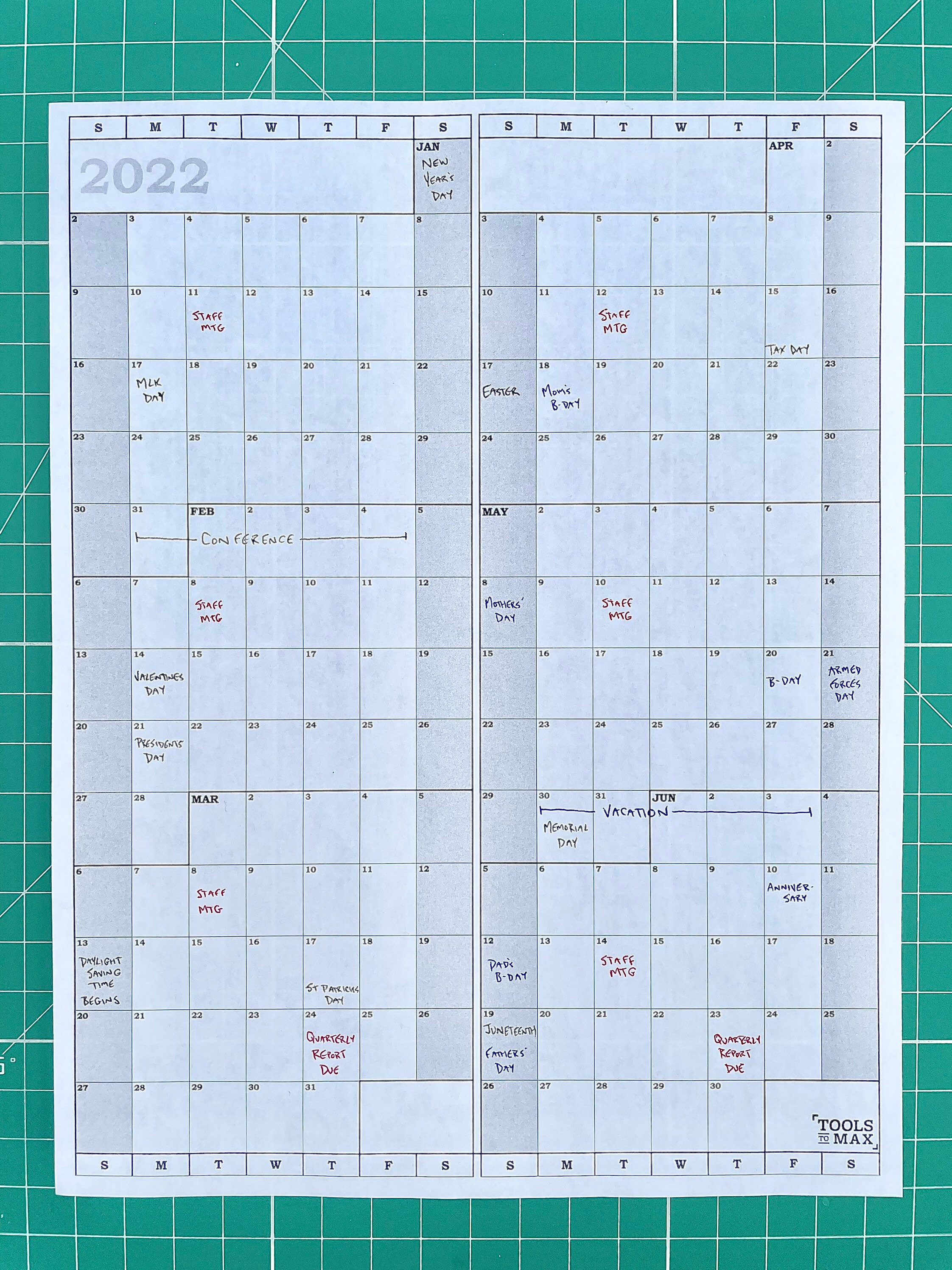 printable 2022 calendar annual calendar instant download etsy