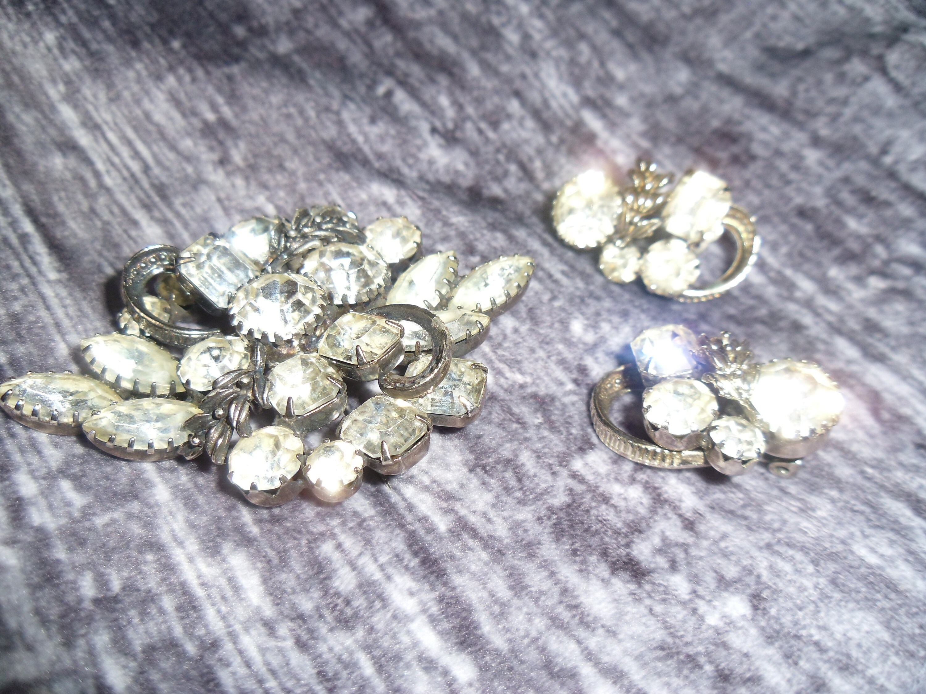 Vintage Juliana Jewelry Set large glass rhinestones - Etsy 日本