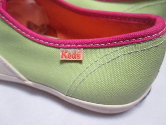 Vintage New Stock  Keds Canvas Hot pink, neon gre… - image 6