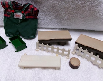 Vintage 1985 Sylvanian families picnic table ETC parts