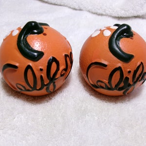 Vintage Orange Fruit California ceramic Salt & pepper shakers/