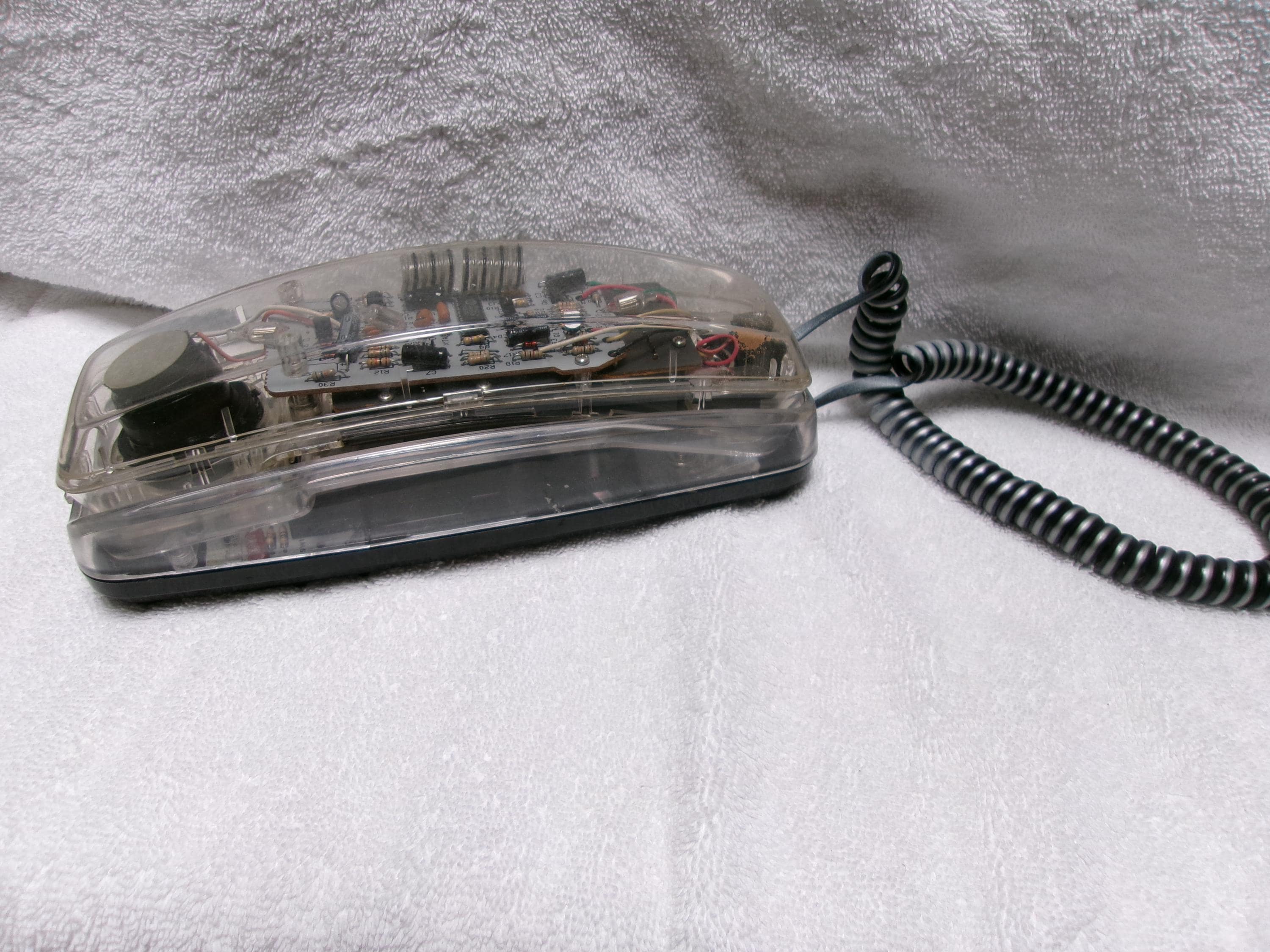 Vintage 1990s Techno Lenoxx Sound Transparent Telephone PH