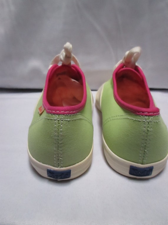 Vintage New Stock  Keds Canvas Hot pink, neon gre… - image 4