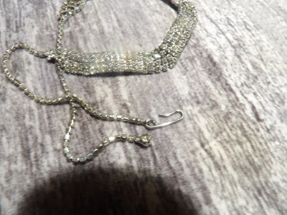 Vintage 1980s Rhinestone necklace evening wear. - image 5