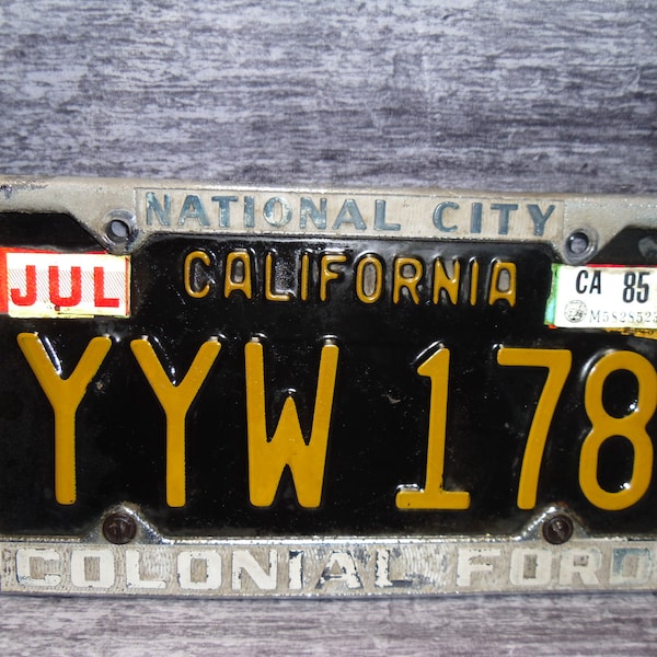 Black California License Plate Template Etsy