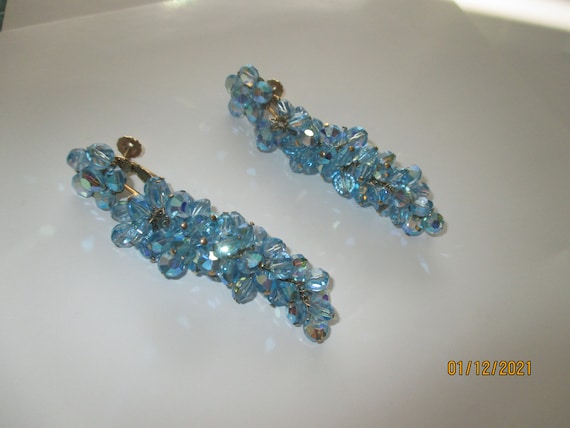 Vintage Miriam Haskell rhinestone earrings