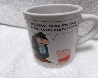 Vintage 1980s Ziggy thick ceramic coffee mug