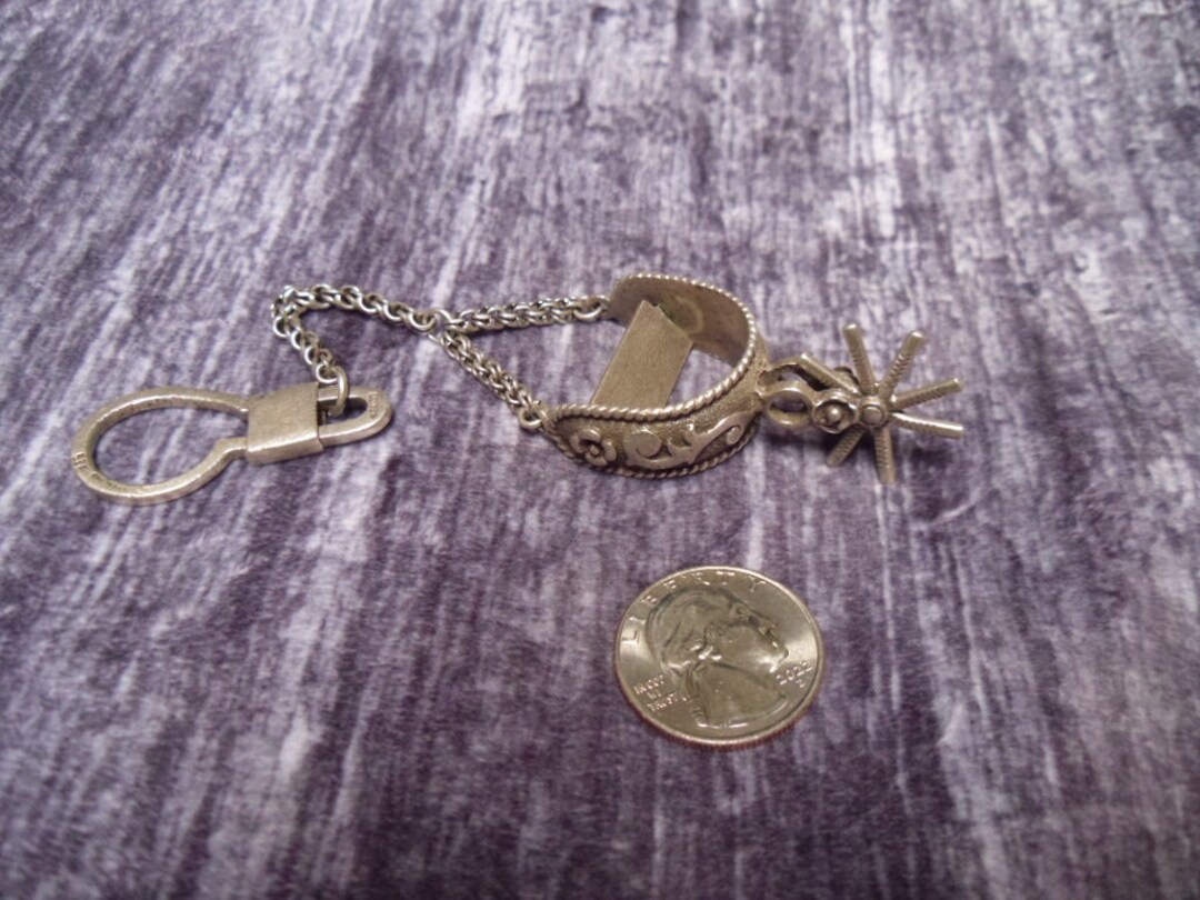 STERLING STIRRUP KEYRING - PURPLE