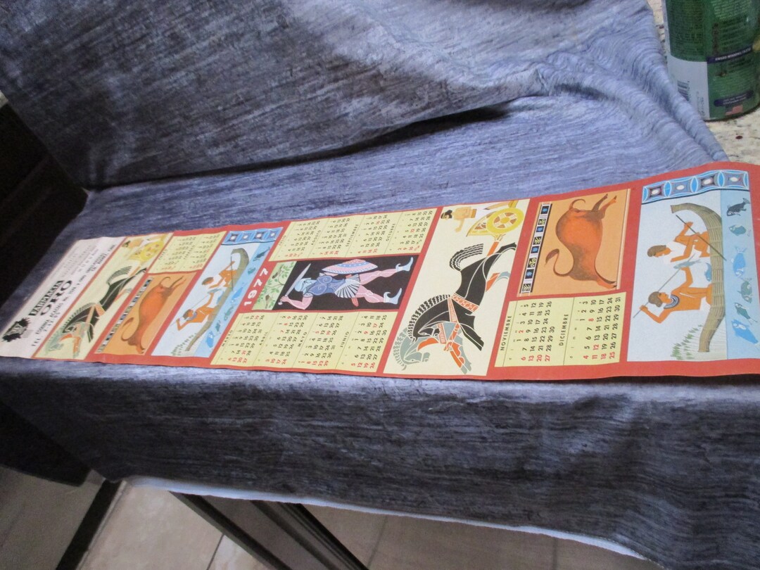 Vintage Pharmacy Advertisement/mexico Aztec Calendar Scroll Etsy