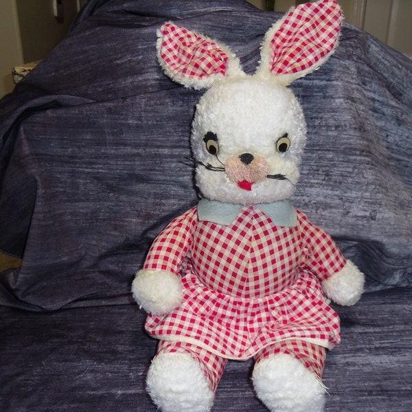 Mid Century Gund 20 inch little girl rabbit plush