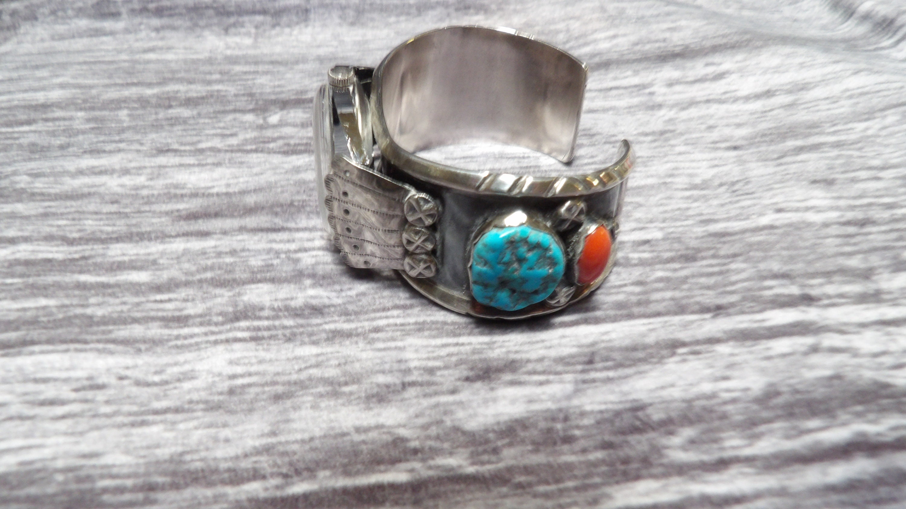 Vintage Sought After Margaret Lee Navajo Large Watch Cuff