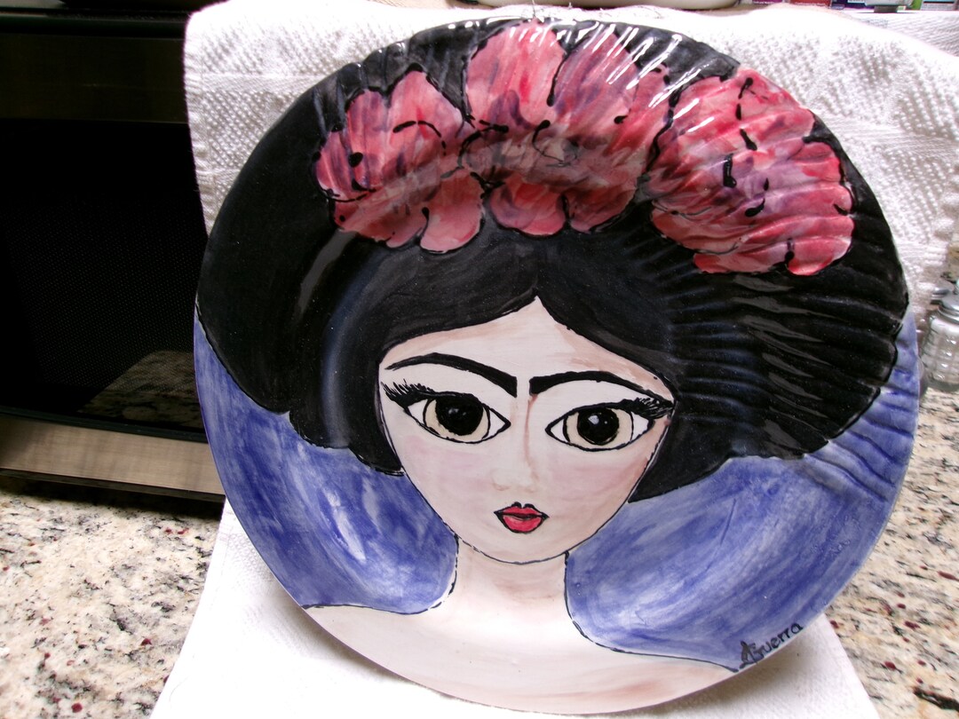 Vintage Juarez Mexico Clay Charger 12.5