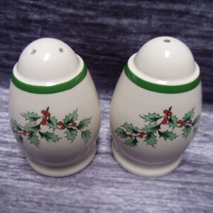 Vintage Spode Porcelain Christmas Salt & Pepper