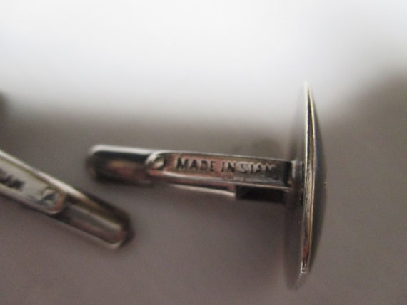 Unique Sterling topless Asian Siam cuff links - image 7