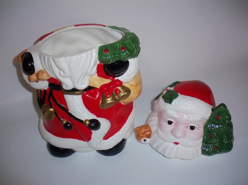 Vintage Target Santa Claus Cookie Jar with BearTree and Etsy