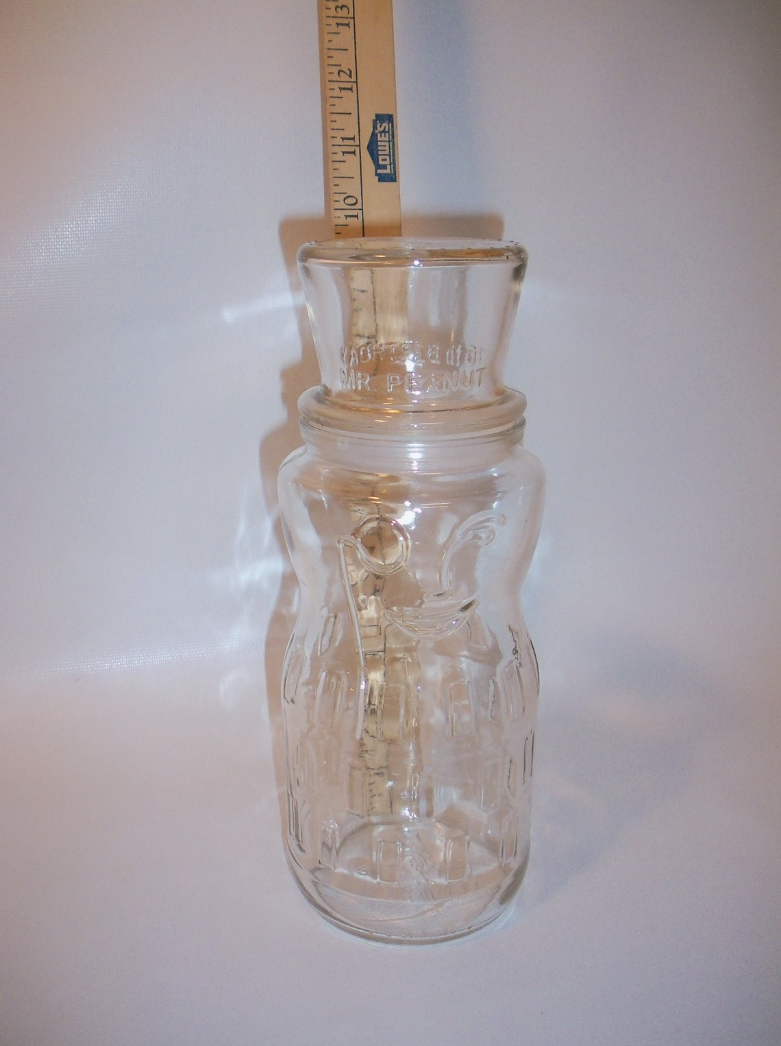 Vintage Mr. Peanut Clear Glass Jar w/Top Hat Lid 75th Birthday Etsy