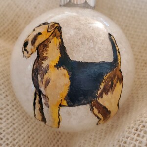 Hand Painted Ornament- Airedale Terrier