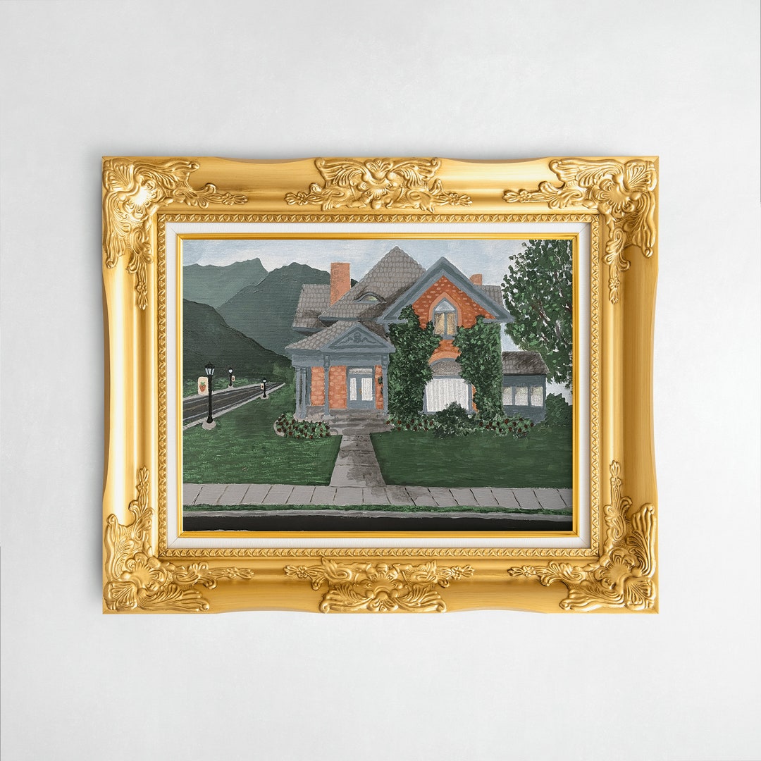Custom House Portrait From Photo | Hand Painted | Acrylic Paint ...