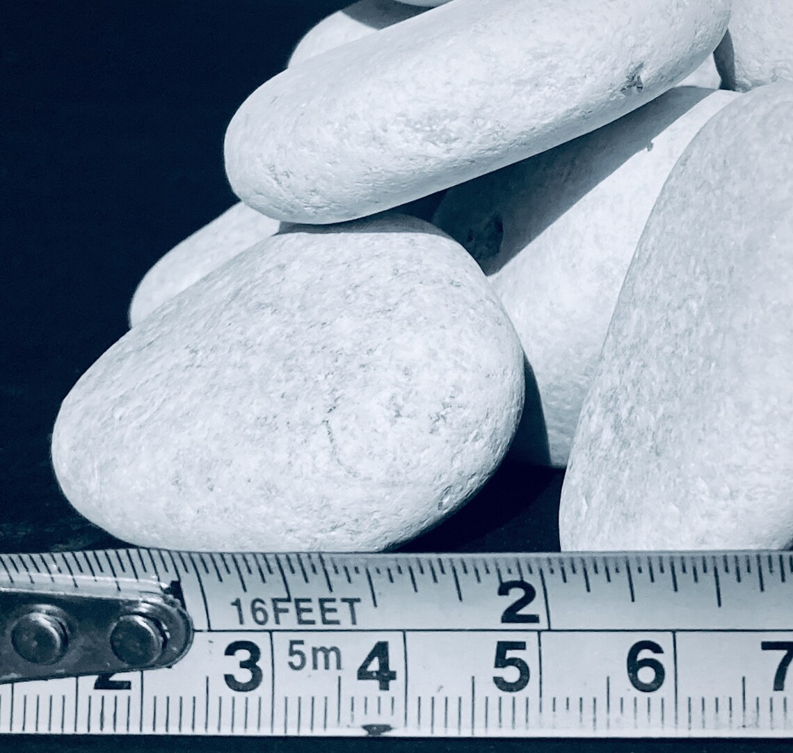 XLarge white smooth stones // White rocks // Painting // Etsy