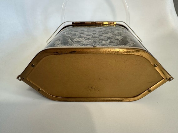 Vintage Majestic Lucite Purse With Black Lace - image 3