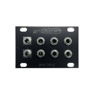 May include: Black metal panel with the text "WAVEFORM MULTIPLE" and eight silver jacks.