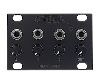 ASSEMBLED 1U Meow Mixer 3-Channel Mixer Module 12HP Waveform Magazine