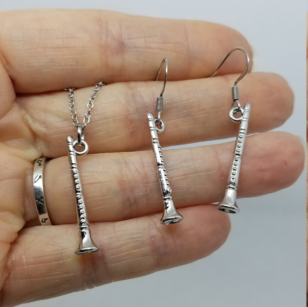 Charm Earrings & Necklace Set or Separate Music Etsy
