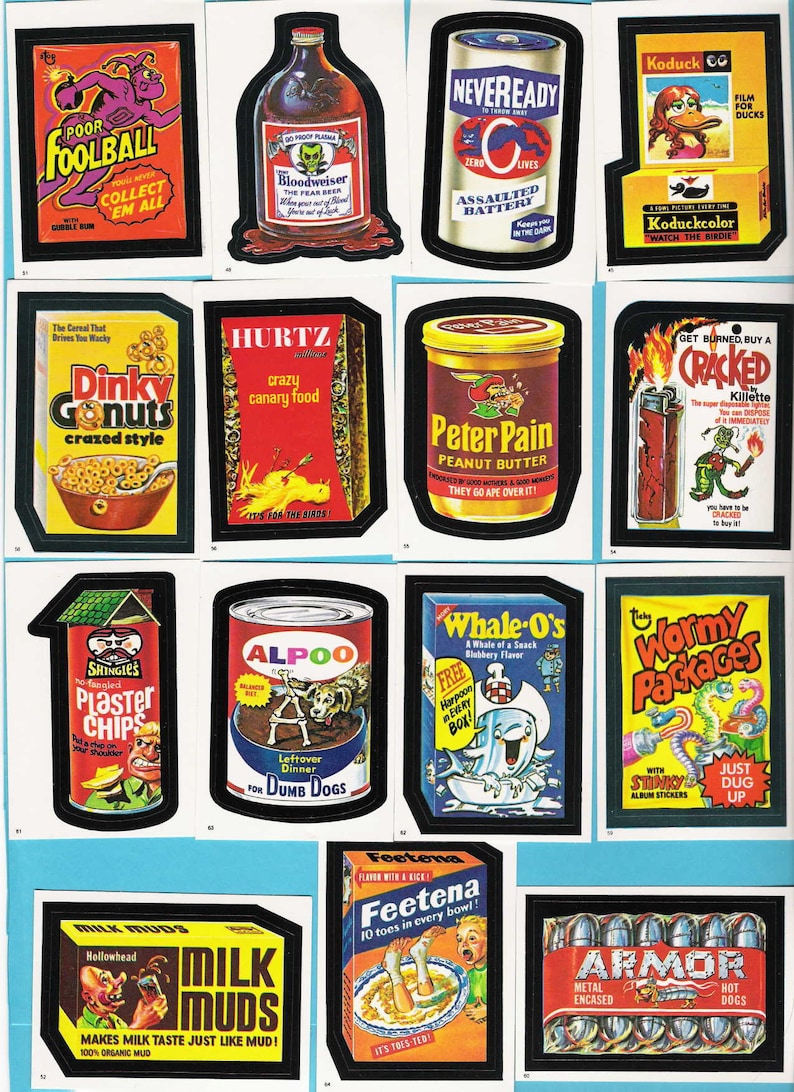 Wacky Packages1982 Complete set of 120 Etsy