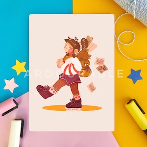 美術学生アートプリント - かわいいアートプリント - かわいいウォールアート - イラスト入りウォールアート - ジクレー | ardourable