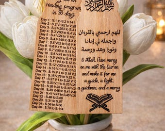 Qur'an Reading Plan Bookmark Set | Ramadan Islamic Gift