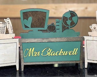 Personalized Teacher Pencil Box – Custom Desk Organizer for Teachers