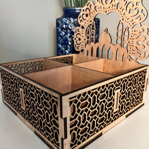 Islamic Serving Box Table Centerpiece | Eid Mubarak | Ramadan Decor