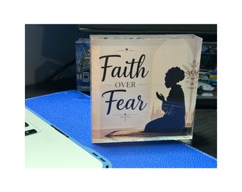 Personalized Islamic Acrylic Block, Muslim Gift, Faith Decor, Sabr Shukr Tawakkul, Dua Quote, Muslim Teacher Gift, Ramadan Eid Decor