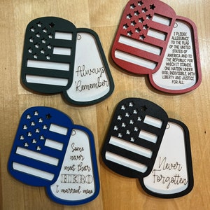 Unique Military Dog Tag Ornaments!