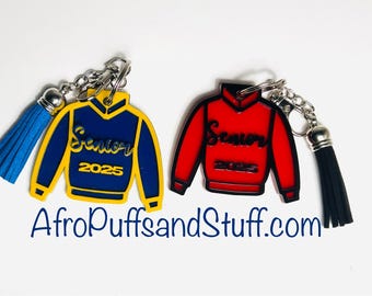 Senior Key Chains with Tassel or Puff ball