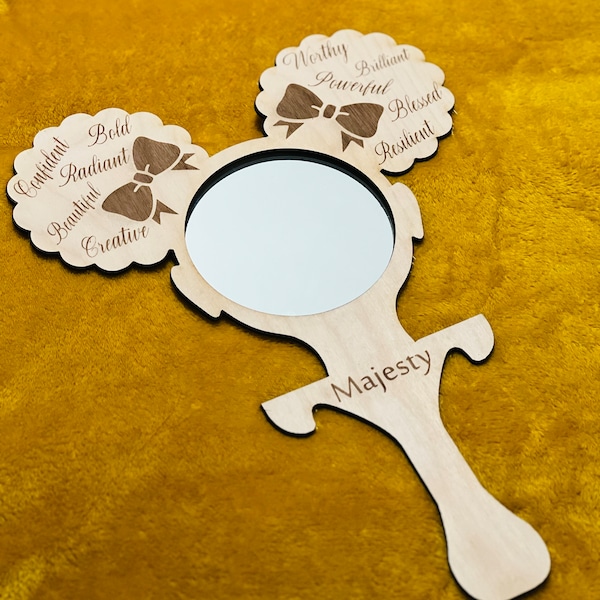 Afro Puff Affirmation Mirror - Personalized