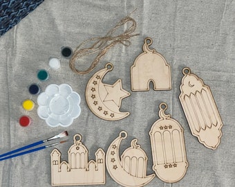 Kit de peinture DIY pour le ramadan : ensemble d'artisanat de décoration islamique