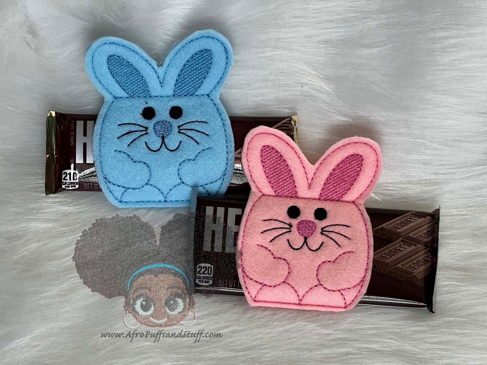 Honey Bunny Chocolate Slider Treat holder, Class Gifts  Treat Bag, Goody Bag, Basket Stuffer