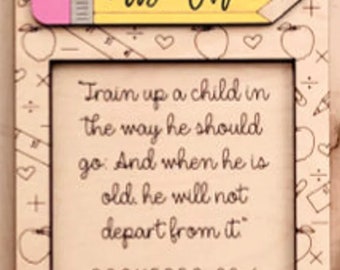 Customizable Teacher Sticky Note Holder | Teacher Gift | Personalized Quote