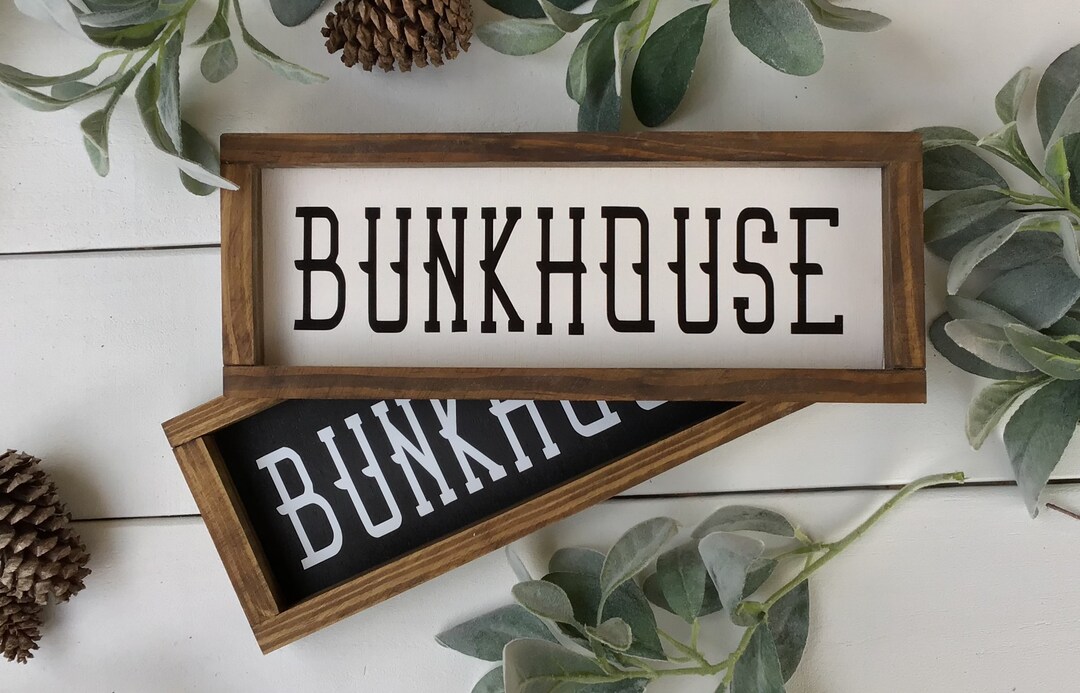 Bunkhouse Country Western Wood Sign Farmhouse Bedroom Home Decor Etsy